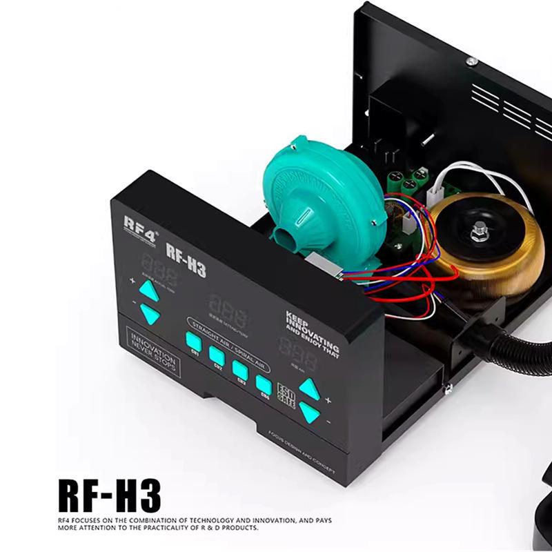 RF4H2H3H4H5 Цифровой высокочастотный фен с горячим воздухом и станция для демонтажа BGA-чипов с электрическим паяльником