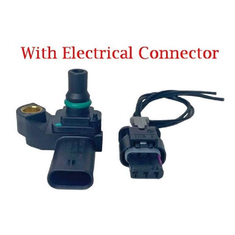 Turbocharger Boost Sensor & Electrical Connector Fits BMW 2014- Gas - Diesel