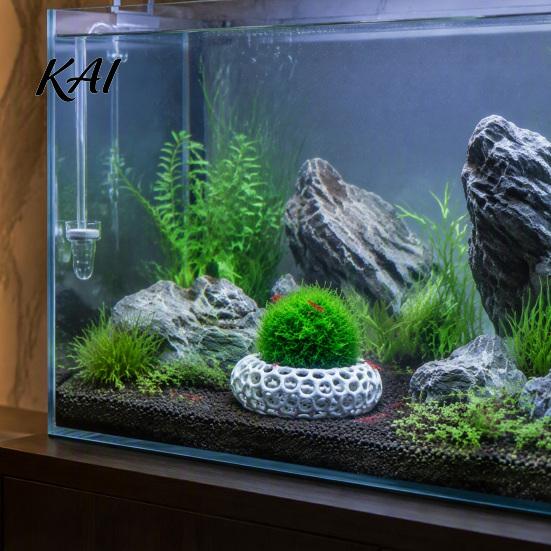 Aquarium Substrate Decor 2Pcs Shrimp Caves for Plants, Round Hideouts, Cherry & Dwarf Invertebrate Tank Supplies Hides Moss Ferns And Anubias,