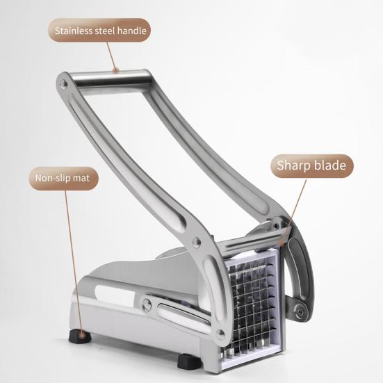Картофелерезка из нержавеющей стали, резак для полосок картофеля, машина для резки картофеля фри с острым лезвием, измельчитель овощей для дома