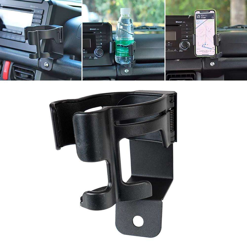 Jimny Models Multi-Function Drink Cup Phone Holder 2-in-1 Bolt-Type Bracket Organizer Interior Accessories (Left-Hand Drive)