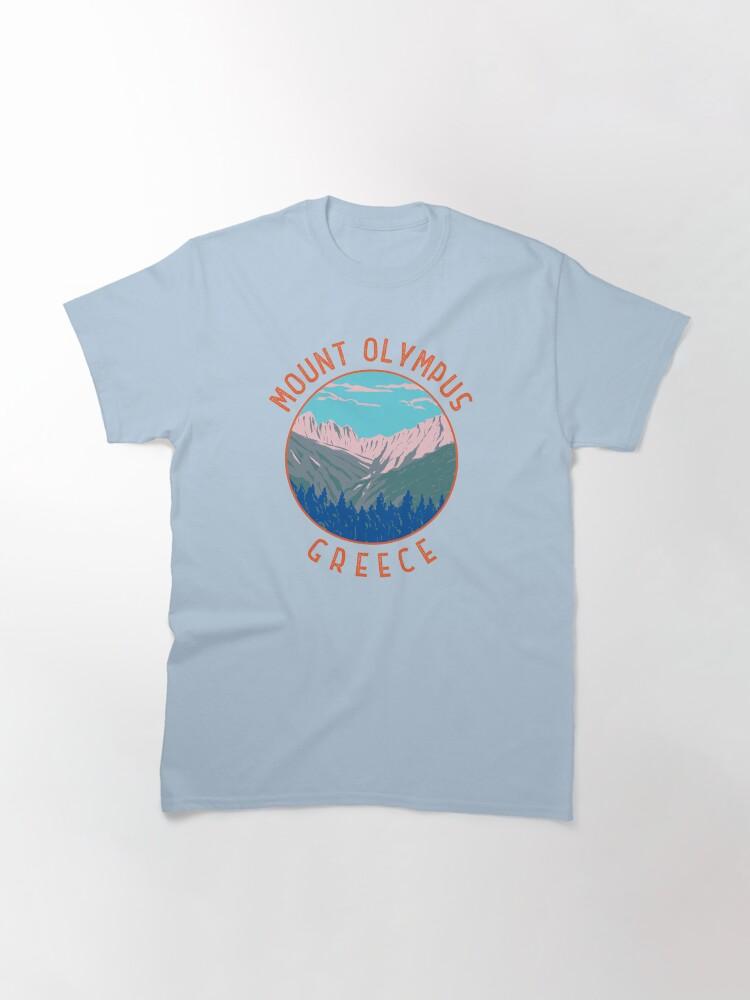 Europe Mount Olympus Greece Retro Distressed Circle Classic T-Shirt