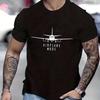Shirts for Men Airplane Mode Travel T-shirts Traveler Vacation Tee Shirts Plane Pilot Tshirts Short Sleeve Clothing Men's Tops