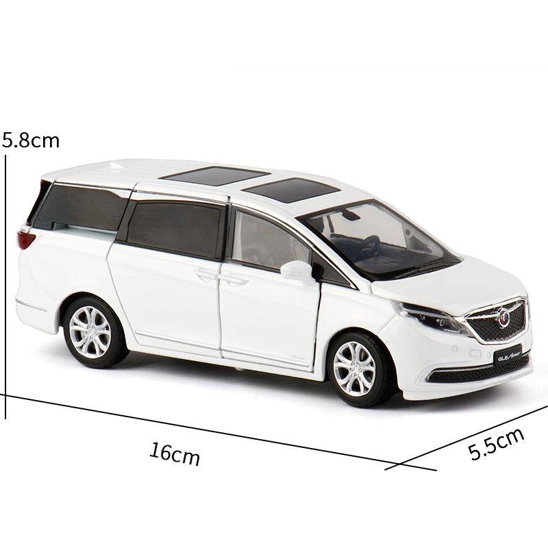 1/32 Buick GL8 ES Avenir Игрушечная модель автомобиля Литой металлический сплав MPV Миниатюрный автомобиль Звук и свет Коллекция Подарок для мальчиков