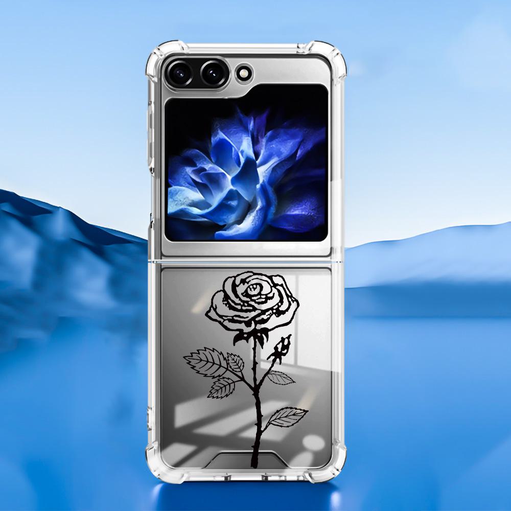 Чехол для телефона Samsung Galaxy Z Flip 5 Butterfly Lace 2-в-1 с материалом TPU+PC