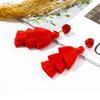 Зеленые серьги-кисточки для женщин, разноцветные, 3 яруса, богемные, висячие, серьги-подвески для женщин, подарки