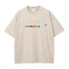 Planetary System Short Sleeve Tees Crewneck Pure Cotton Men vintage Washed T Shirts Funny Washed TeeShirts Loose