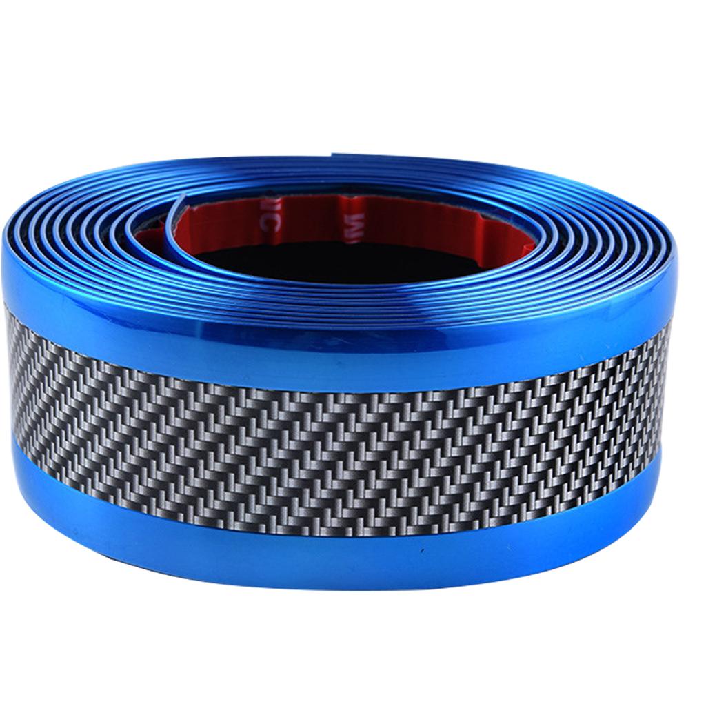 Car Stickers Anti Scratch Door Sill Protector Rubber Strip Carbon Fiber Car Threshold Protection Bumper Film Sticker Styling