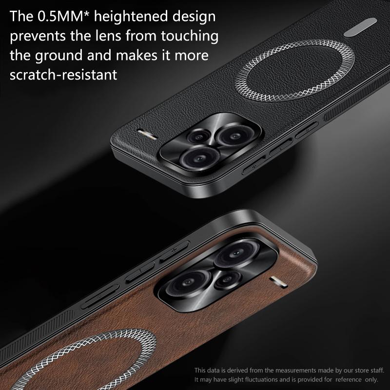 Для Redmi Note 13 Pro+ Pro Plus Чехол Магнитный Элегантный Кожаный Износостойкий Объектив Полностью Закрытый Нескользящий Защита Края Чехол