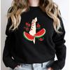 This Is Not A Watermelon Sweatshirts Funny Watermelon Women Sweatshirt Long Sleeve Graphic Hoodies Peace and Love Streetwear Top