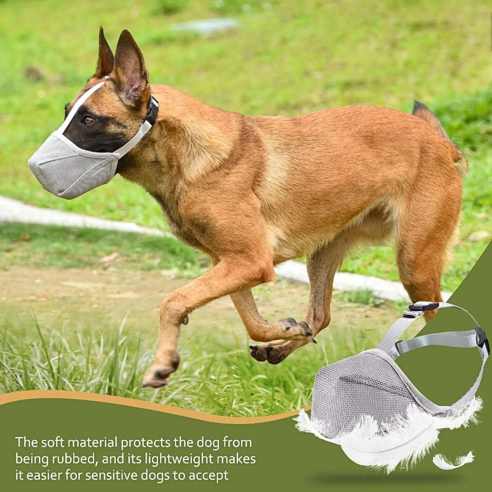Adjustable Pet Dog Muzzles Breathable Dog Mesh Mouth Mask Dog Mouth Cover for Anti-eating
