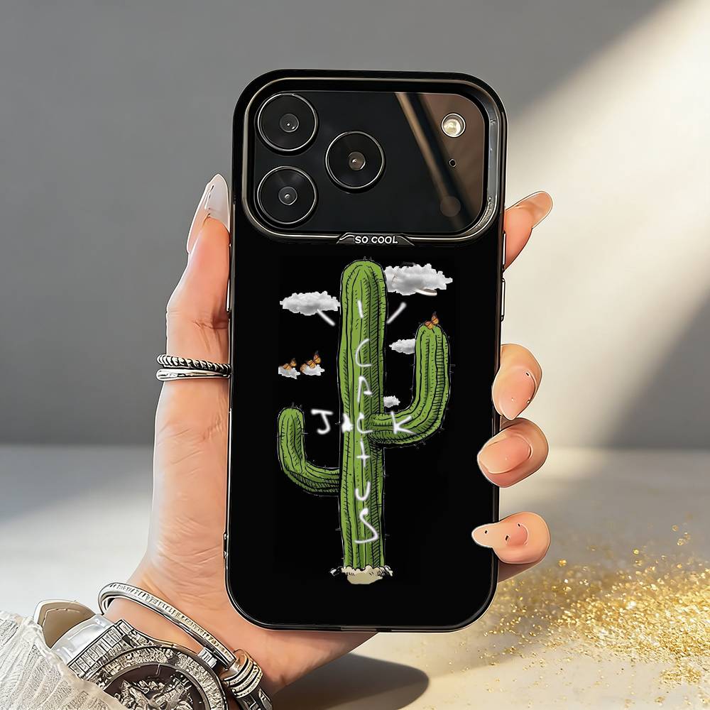 Rapper T-Travis S-ScottS Singer Phone Case For iPhone17,16,15,14,13,12,11,Pro,MAX Gray Matte Silicone Black Cover