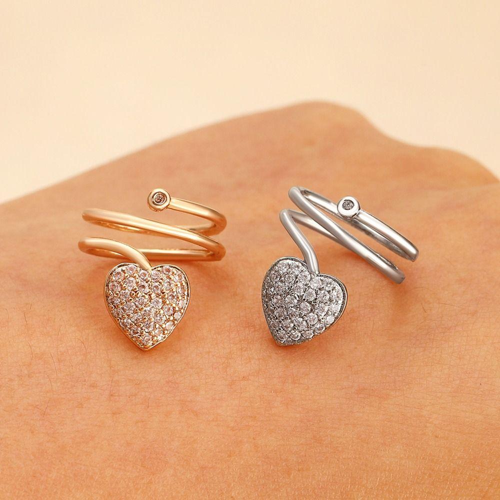 Open Heart Nail Ring Skull Butterfly Nail Art Ring Trendy Eyes Manicure Ring  Overlay