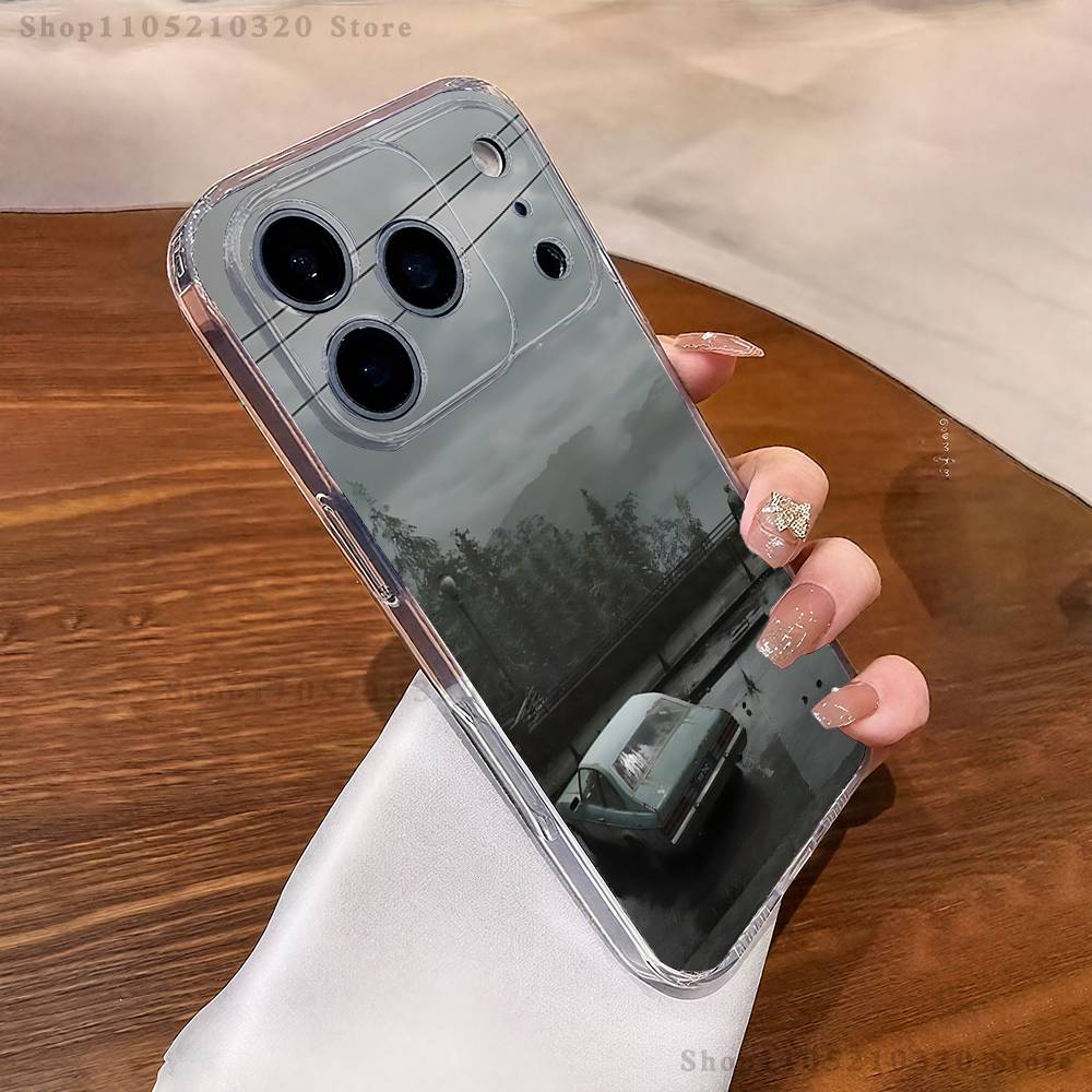 Чехол для телефона для iPhone 17,16,15,14,13,12,11 Pro,Max,Plus,XR,Mini,E, Прозрачный, Мягкий, Полное покрытие, Видеоигра Silent Hill 2