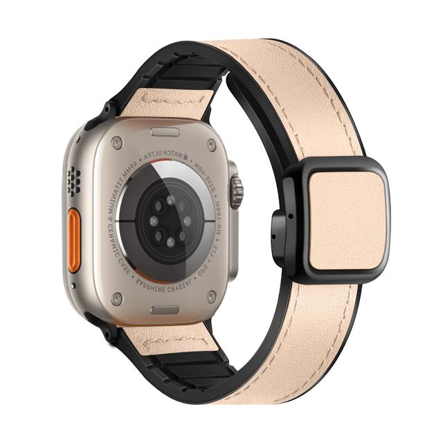 Ремешок для Apple Watch 45мм 44мм 49мм 42мм 40мм 41мм Магнитный кожаный браслет correa iWatch Series 9 8 7 6 5 4 3 SE Ultra 2