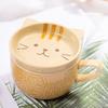 1 Set Japanese Ceramic Cup with Lid Cartoon Cat Coffee Cup