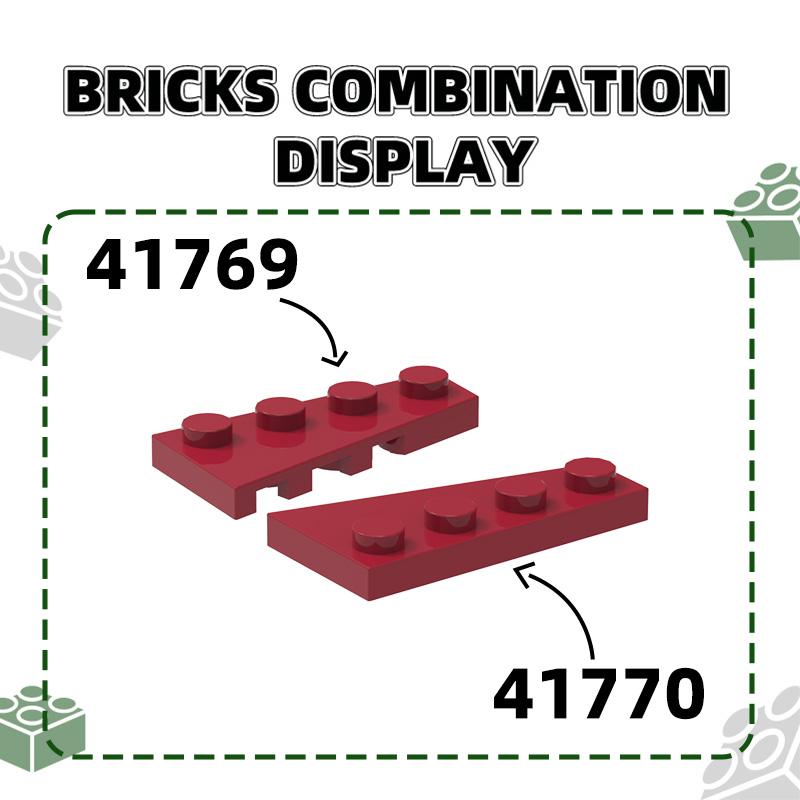 Нетоксичные 119 шт./лот 41770 2x4 Левые Клиновидные Строительные Блоки Moc Совместимые с Кирпичиками DIY Детские Игрушки Конструктор Подарочная Коробка