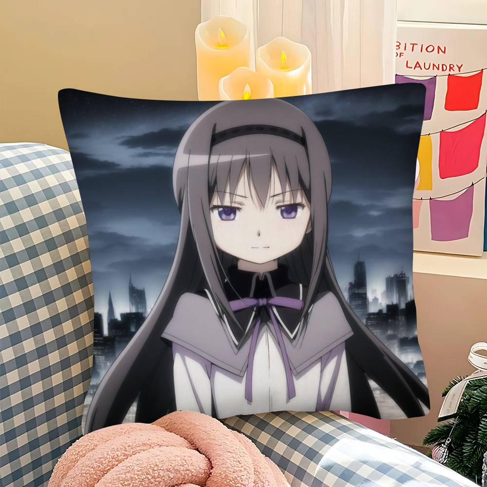 1pc Akemi Homura Pillow Case Fashion Square Pillowcase Bedroom Sofa Room Ins Decoration Leisure