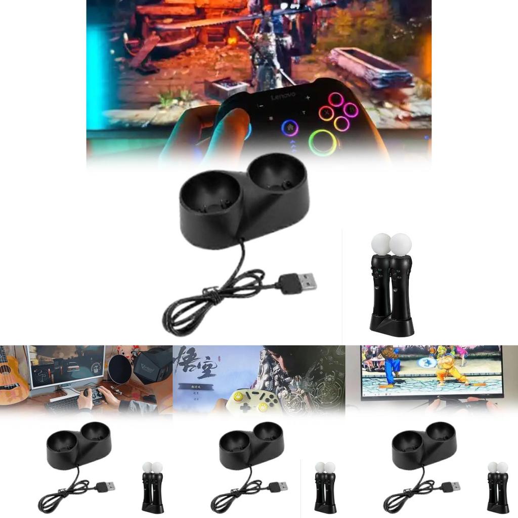 Зарядная док-станция для PS4VR с быстрой зарядкой для контроллеров PS4 Move VR, подходит для игровых энтузиастов