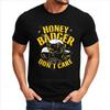 Homme T-Shirt Summer Men T-shirt Male Tee-shirt Neu Honey Badger Dont Care Mens Black Logo T-Shirt Brand Top Tees Teeshirt