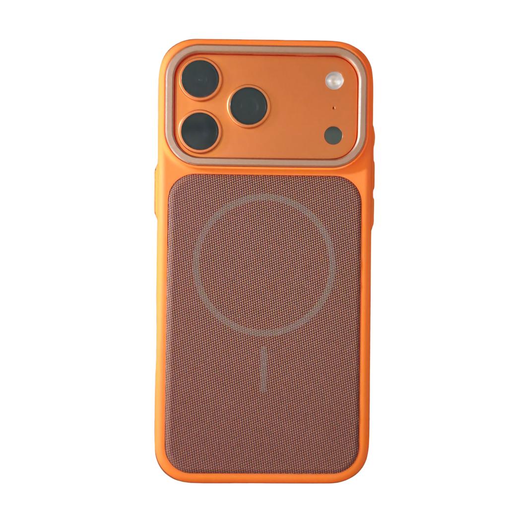 Модный оригинальный магнитный чехол TechWoven для телефона, подходит для iPhone 17 Promax 16 15 Pro Max, задняя крышка с окном для IC-карты и кнопкой-чипом