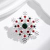Retro Rhinestone Snowflake Brooch Korean High-end Shirt Button Clip Accessory Chest Flower