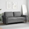 Vidaxl Sofa 2-Osobowa, Ciemnoszary, 140 Cm, Tapicerowana Aksamitem