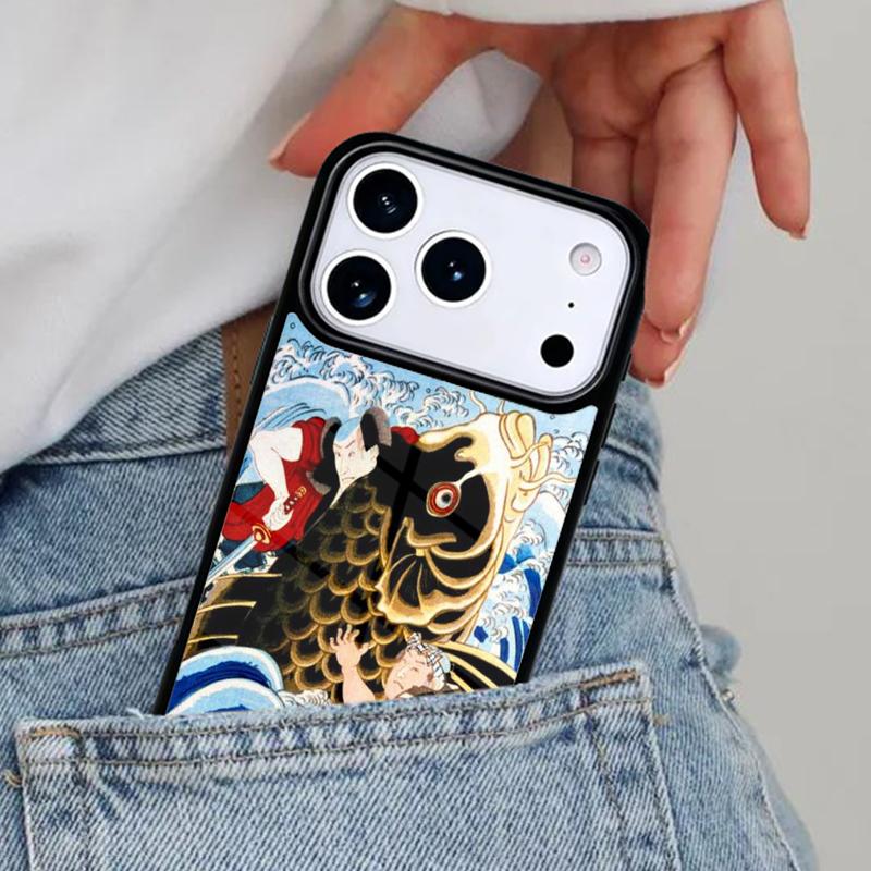 Японский карп Чехол для телефона для iPhone 16e 15 14 13 12 17 Pro Max Plus Air 17pro Чехол Coque