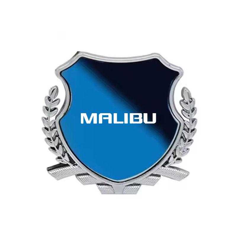 Custom Zinc Alloy Car Fender Emblem Metal Side Window Badge For Chevrolet Malibu Logo Exterior Modification Decor Accessories QG7