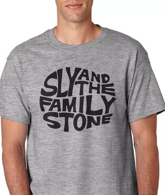 SLY AND THE FAMILY STONE Логотип Фанк-группа Хлопковая футболка S-5XL Унисекс Футболка