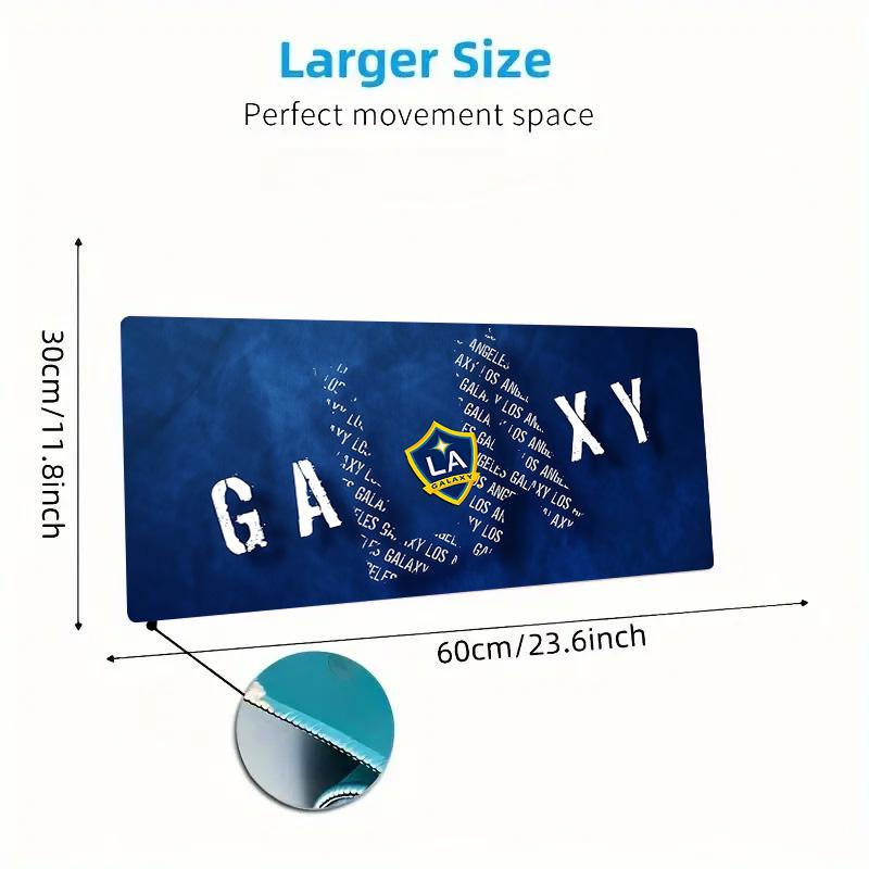 LA Galaxy Print Cushion Non-slip Laptop Tablet Big Mousepad XXL Mat Mini PC Playmat With Lock edge