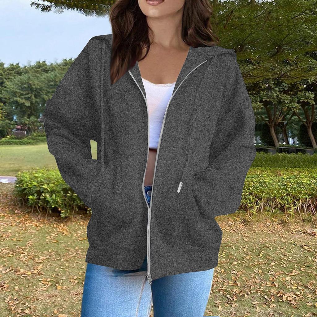 Женская мода Повседневные толстовки с капюшоном и длинным рукавом однотонные топы