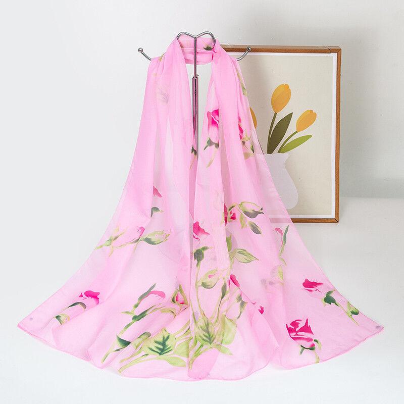 Spring Scarf Women's Chiffon Printed Thin Silk Scarf Shawl Dual-use Gift Women's Scarf Headband