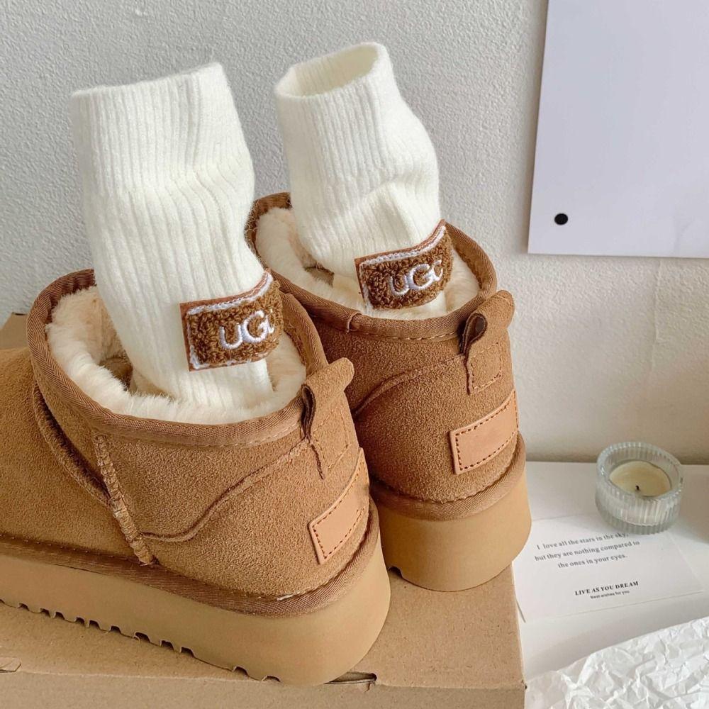 Носки средней длины для зимних ботинок, вязаные женские носки, новые зимние носки средней длины