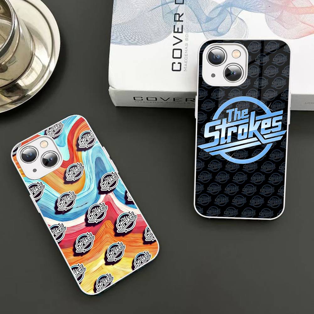 Rock Band The S-Strokes Tempered Glass For Iphone 14 13 12 11 Pro Mini XS MAX 14Plus X XS XR Cover