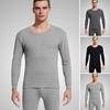 Мужское термобелье, комплект кальсоны и футболка, повседневный костюм из двух частей, зимний, сохраняющий тепло, с длинным рукавом, топ и брюки для холодной погоды