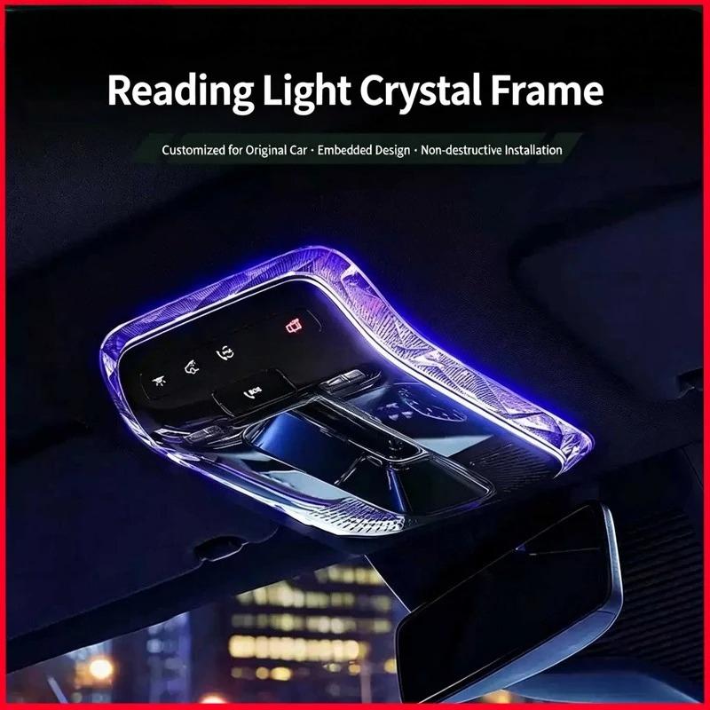 For Benz C GLC E Class W206 X254 W214 Crystal Reading Light Frames Decorative Stickers Interior Modification Accessorie