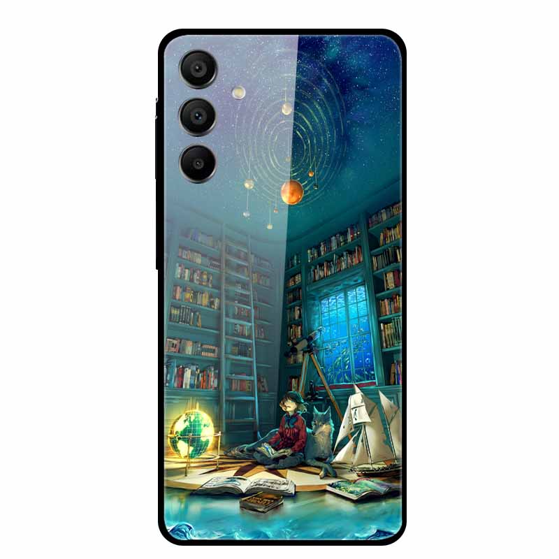 Закаленное Стекло Чехол для Samsung Galaxy A16 5G Задняя Крышка Жесткий Чехол для SamsungA16 Чехол для Телефона Fundas Крутой Защитный Милый Бампер