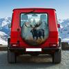 Misty Forest Moose Universal Car Tire Cover 14-17 Inch Easy Installation for SUV Camping Adventure