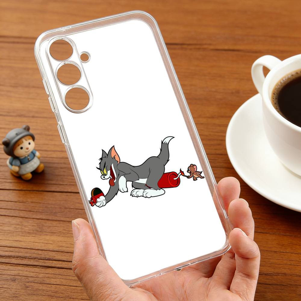 F-Смешной TomS Мультяшный J-JerryS Чехол для телефона Для Samsung S30,23,21,22,20, FE lite,S10,9,8,7 PIus Note20ultra Мягкий Прозрачный