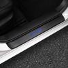 LEXLEY For MAZDA 2013-2025 CX-5 Carbon Fiber Style Leather Door Sill Protector Anti-Dirty Scuff Plate Cover Guard Sills Protector Trim,Welcome Pedal