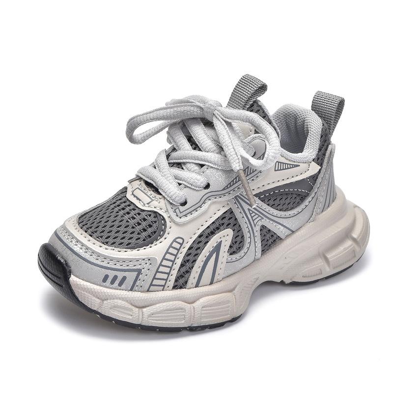 Children's Boys Girls Chunky Sneakers Kids Hiking Tennis Running Shoes New Toddler Lightweight Breathable Casual Trainers I01156