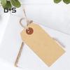 100 Pcs Kraft Paper Shipping Tags with String Empty Cardboard Sale Price Tag Name Gift Hang Tag for Jewelry Clothing Inventory Labeling