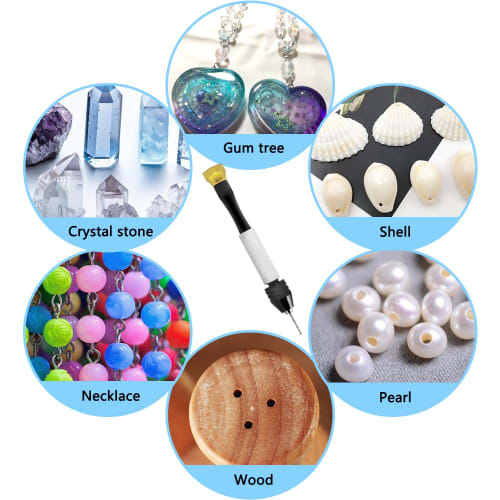 AIFUDA Hand Drill for Jewelry Making, AIFUDA Hand Pin Vise, Micro Twist Drill Bit Set (0.8mm-3.0mm) for Resin, Rotary Tool for Wood, Jewelry, Plastic,