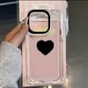 Прозрачный чехол для iPhone с сердцем для 17PROMAX/15/14/13
