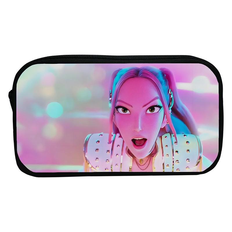 Kpop Охотники на демонов Студенческий пенал Мультяшный Вместительный пенал Канцелярские принадлежности Сумка для хранения косметики для девочки Подарки
