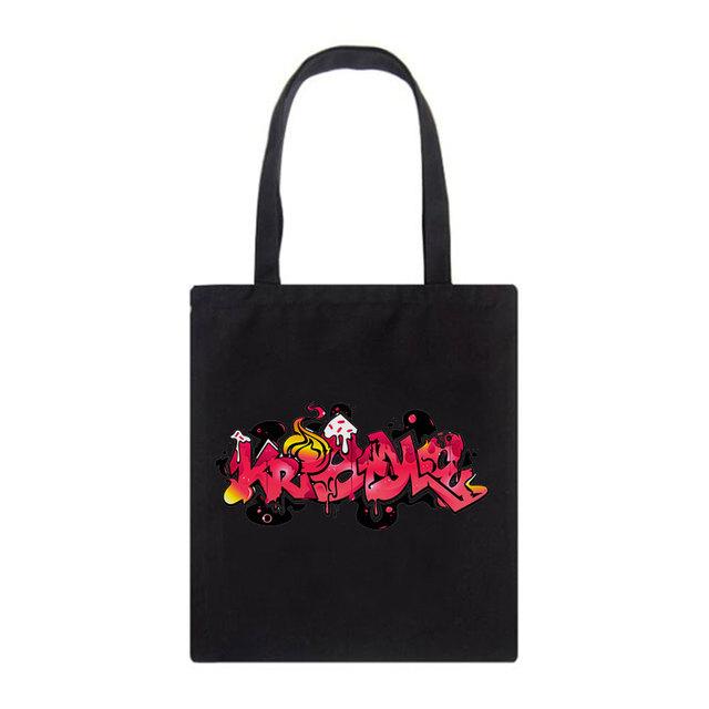 Новая женская сумка через плечо Ulzzang с забавным мультяшным письмом в стиле Харадзюку, готическая школьная сумка Y2k, холщовая сумка большой вместимости, повседневная сумка-шоппер