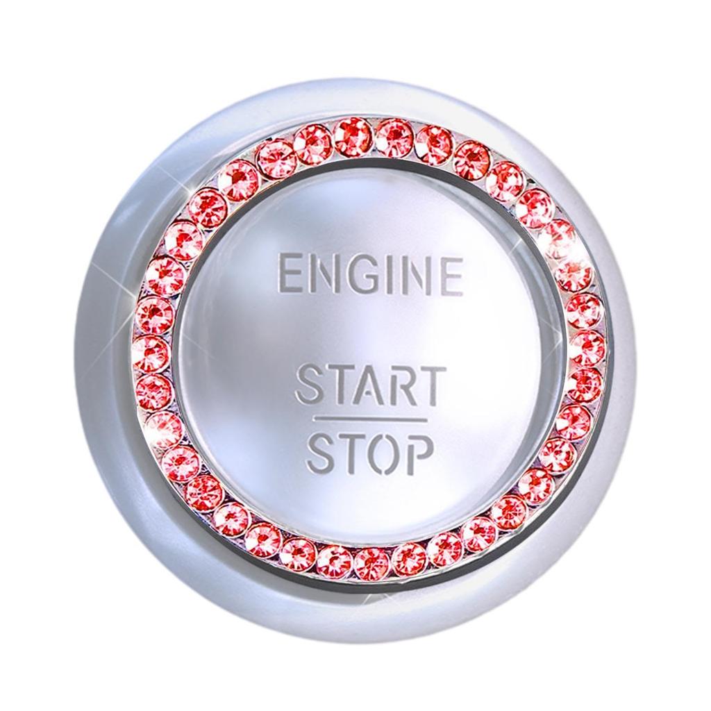Крышка кнопки старт-стоп - Декоративное кольцо кнопки запуска автомобиля Автомобильный ручной работы с бриллиантами