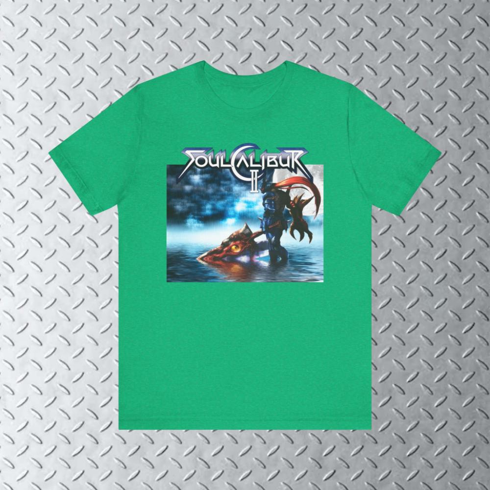 Soulcalibur 2 Retro Game Tshirt Video Game Tshirt Fighting Y2K Tshirt Mens Pure Cotton Casual Streetwear Couple Tops