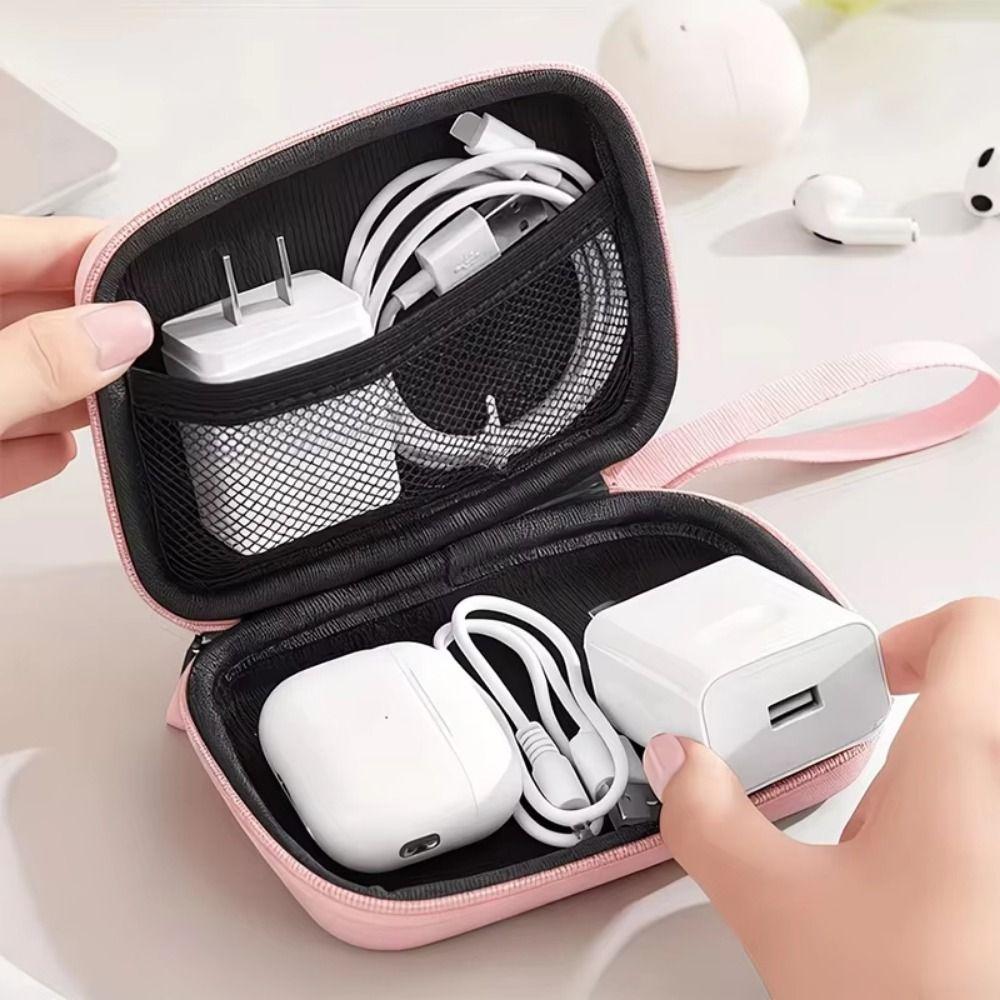 Creative USB Charger Storage Cartoon Coin Purse Data Cable Storage Bag Digital Storage